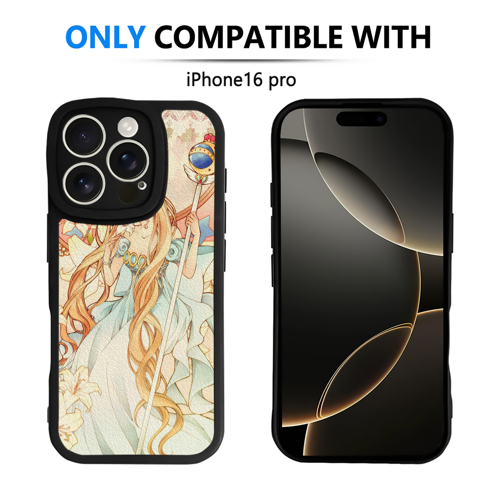 （画像用） 美少女戦士セーラームーン Sailor Moon 【iPhone 16シリーズ対応】シリコンスマホケース（レザー調） 材質：シリコン